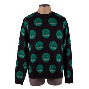 AWAKE NY BLACK GREEN COTTON SWEATER